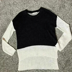 Harper Heritage Knit Sweater Women's Size Small, Color Block, Black White Gray